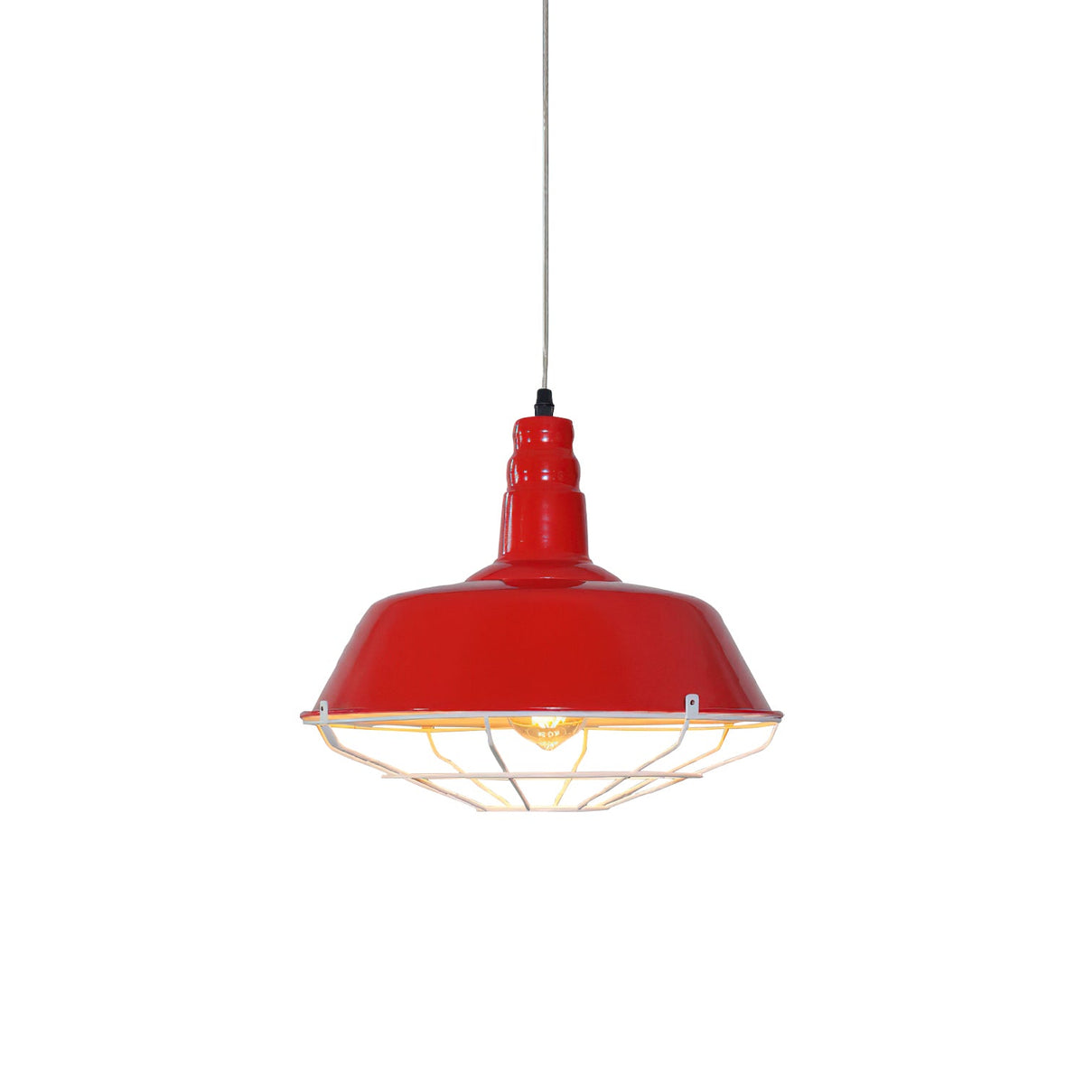 Rotone Red Barn Dome Pendant Light