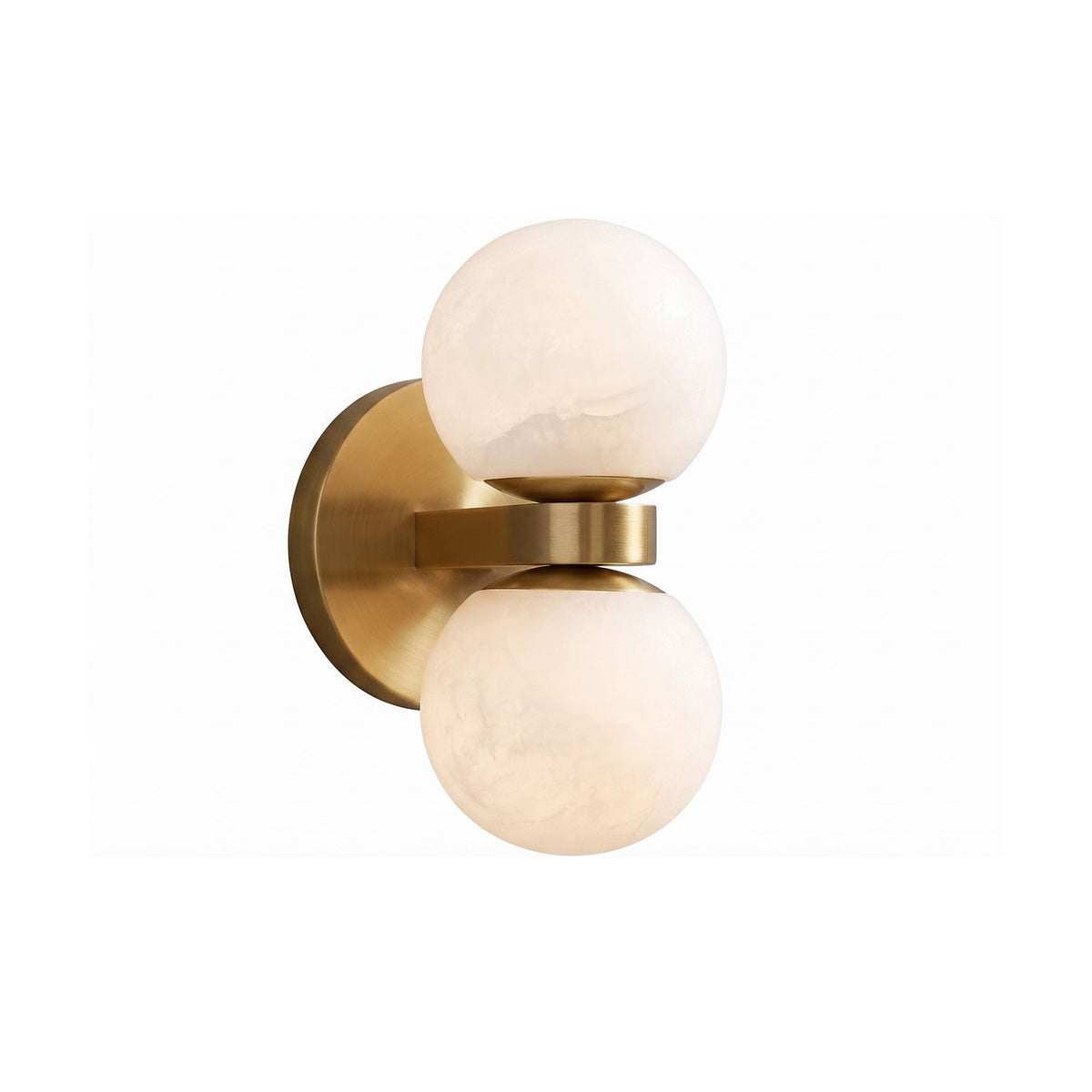 Mastone Dual Globe Alabaster Wall Lamp