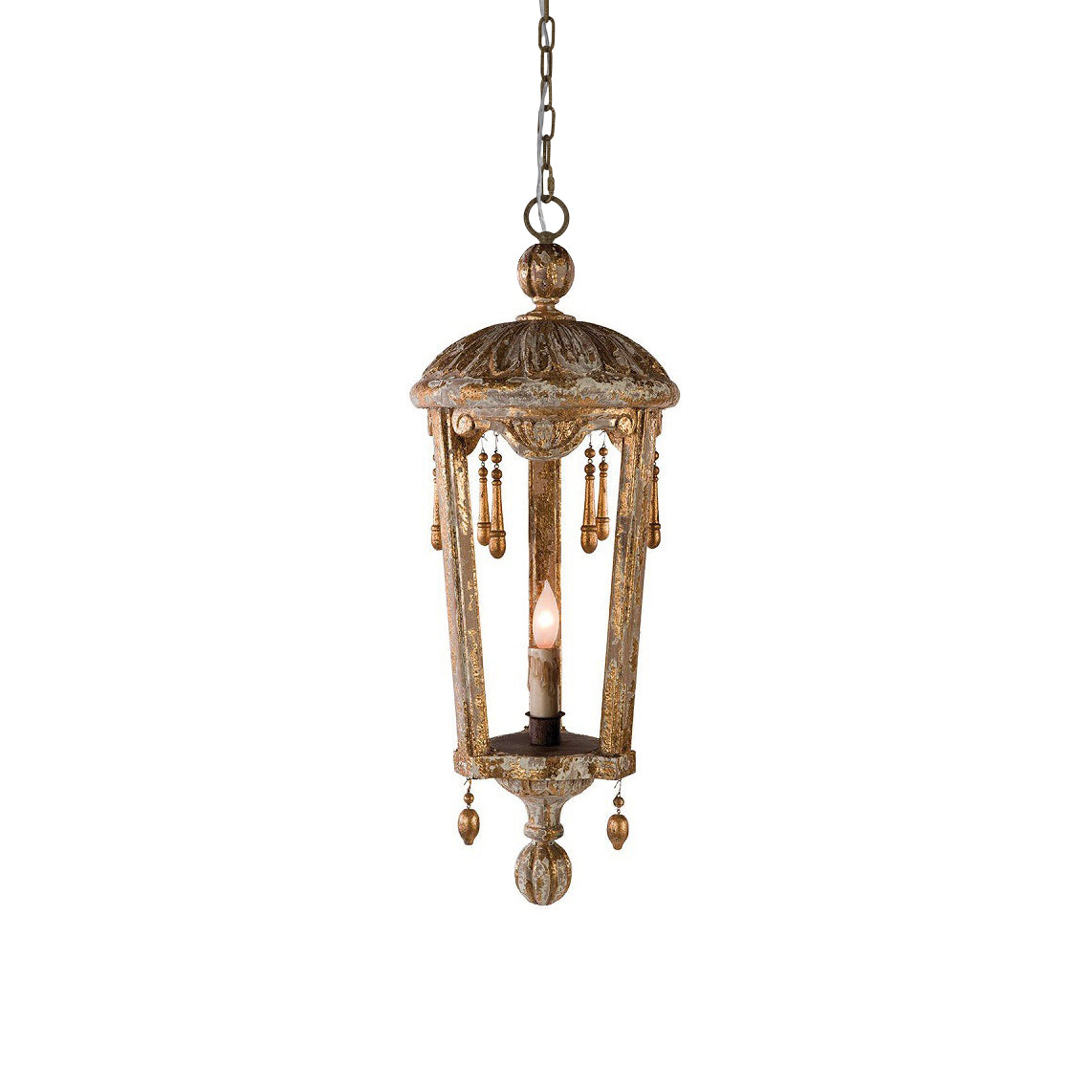 Ornella Woodcarving Lantern Pendant Lamp