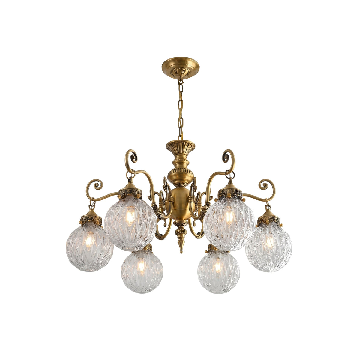Barga Classical Brass Chandelier