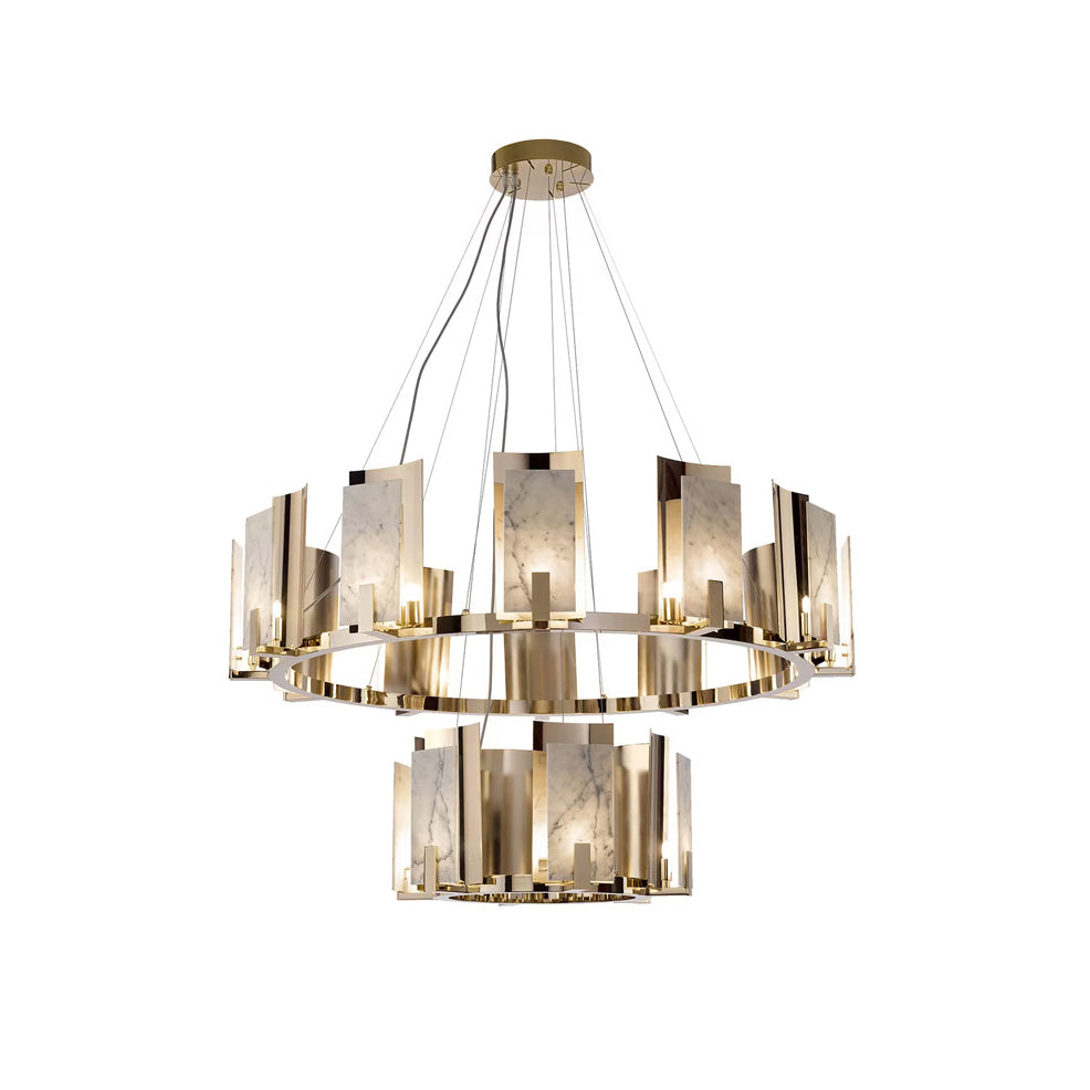 Pavrana Round Alabaster Chandelier