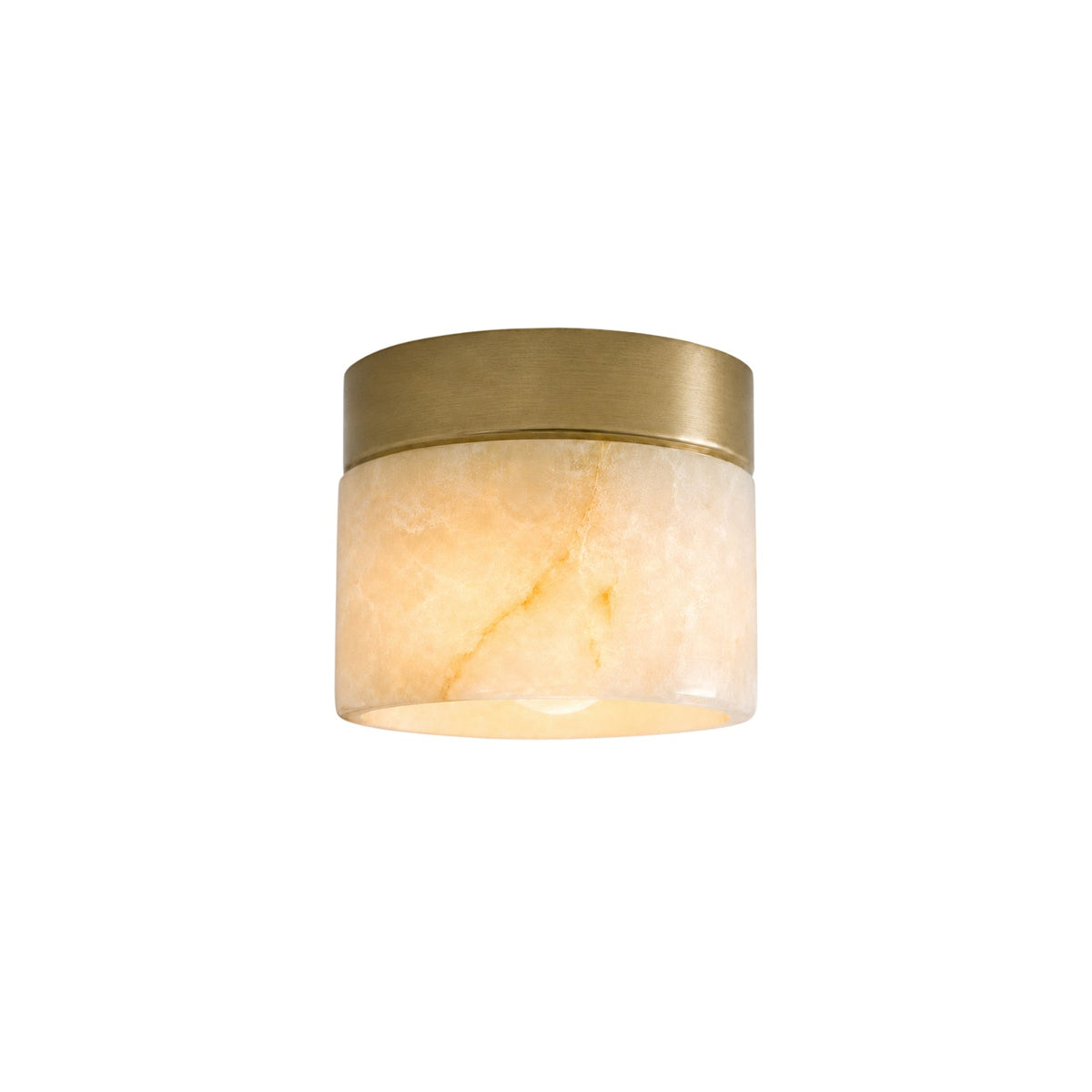 Vincone Alabaster Round Semi-Flush Mount