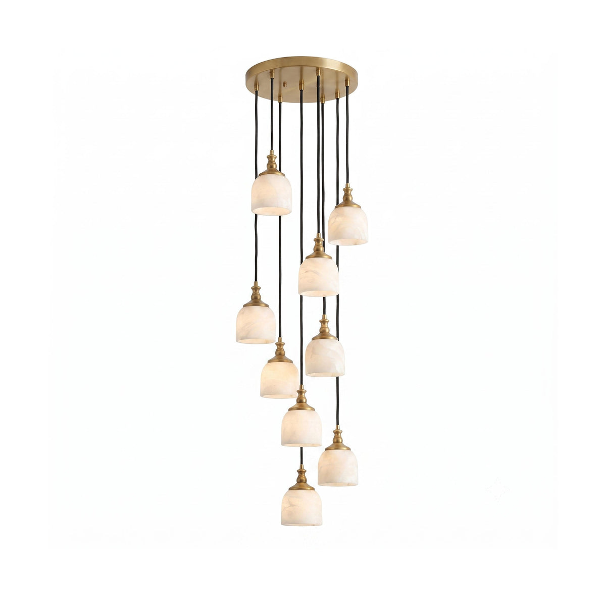 Cornice Cluster Alabaster Chandelier