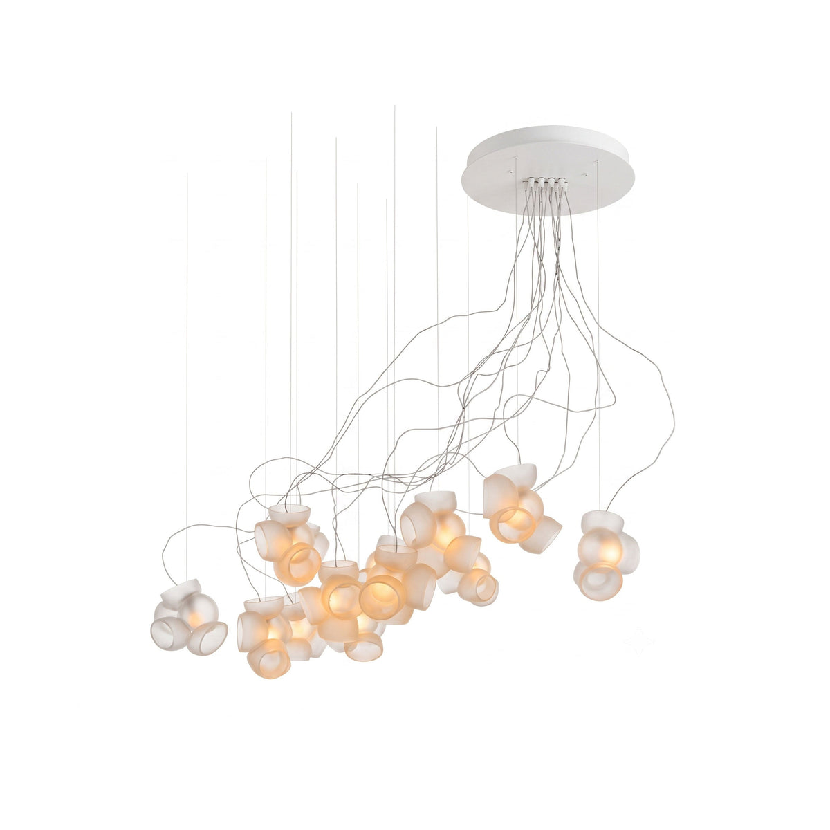 Forli Glass Sculptural Cluster Chandelier