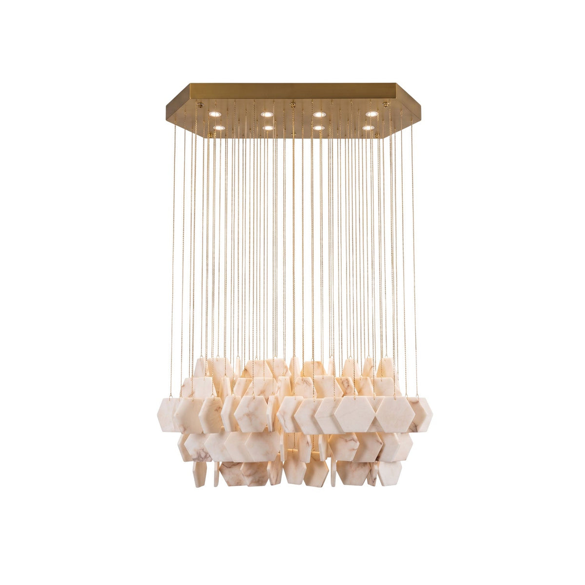 Franco Tiered Alabaster Rain Chandelier