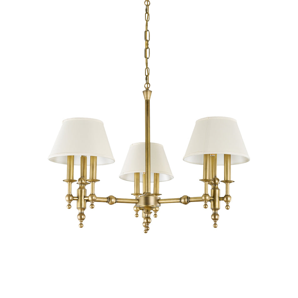 Terella Brass Multi-Arm Candle Chandelier