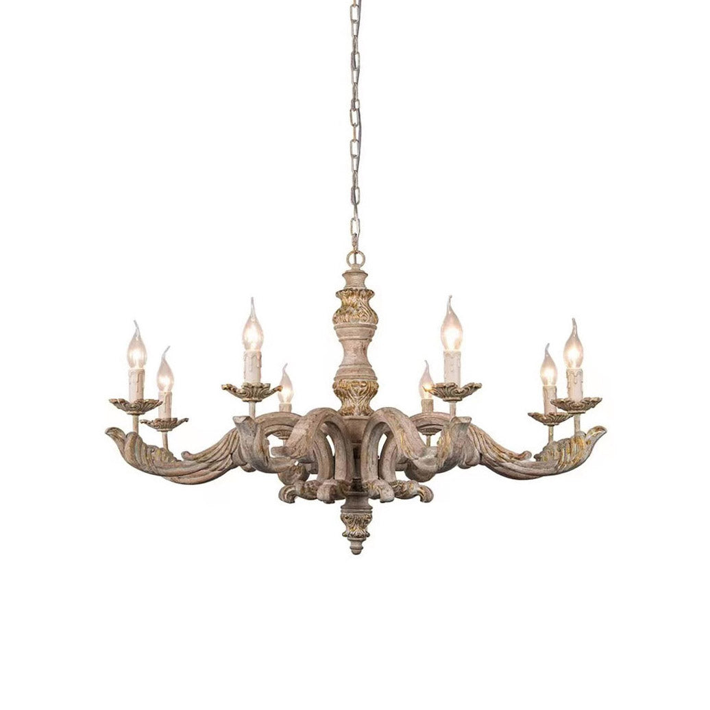 Salano Roman Wooden Column Chandelier