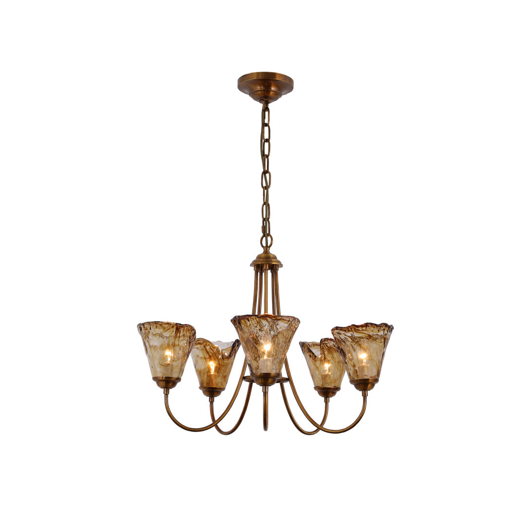 Cipriano Amber Chandelier