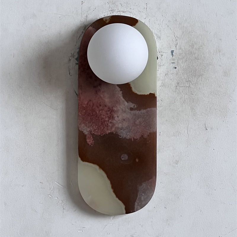 Brunello Wall Onyx Lamp ∅ 3.9″ x H 10.6″
