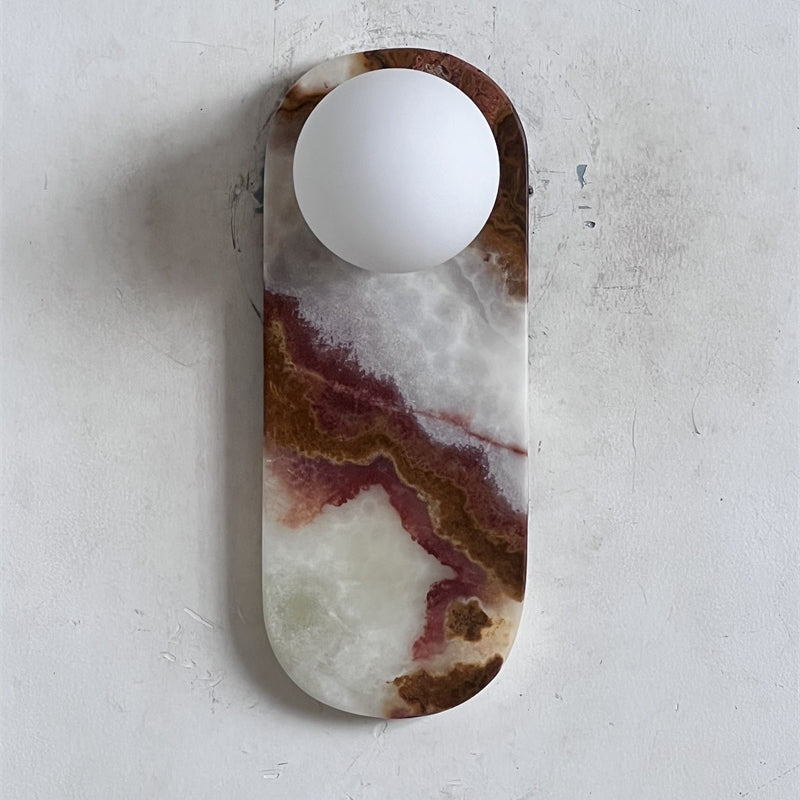 Brunello Wall Onyx Lamp ∅ 3.9″ x H 10.6″