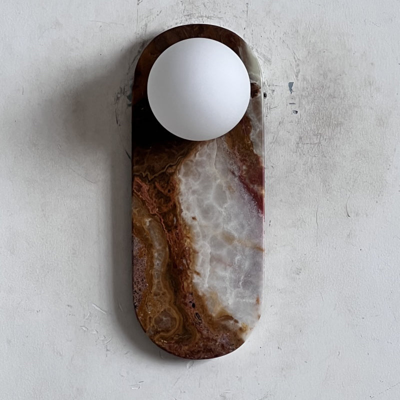 Brunello Wall Onyx Lamp ∅ 3.9″ x H 10.6″