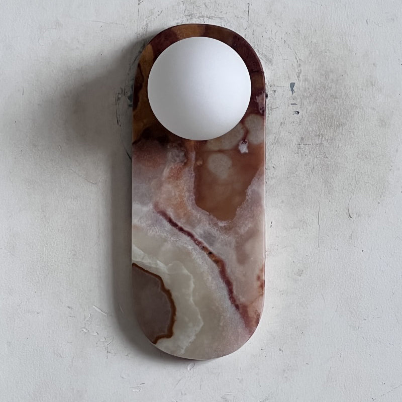 Brunello Wall Onyx Lamp ∅ 3.9″ x H 10.6″