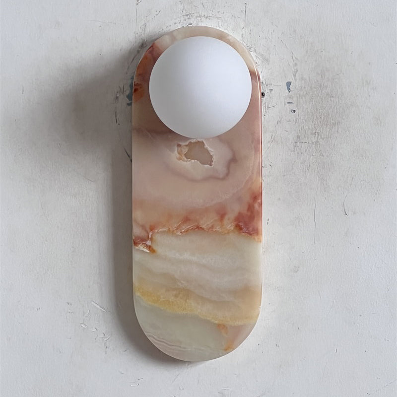 Brunello Wall Onyx Lamp ∅ 3.9″ x H 10.6″
