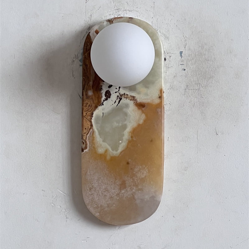 Brunello Wall Onyx Lamp ∅ 3.9″ x H 10.6″