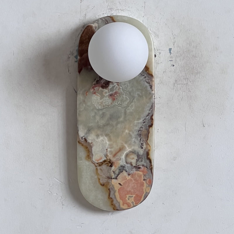 Brunello Wall Onyx Lamp ∅ 3.9″ x H 10.6″