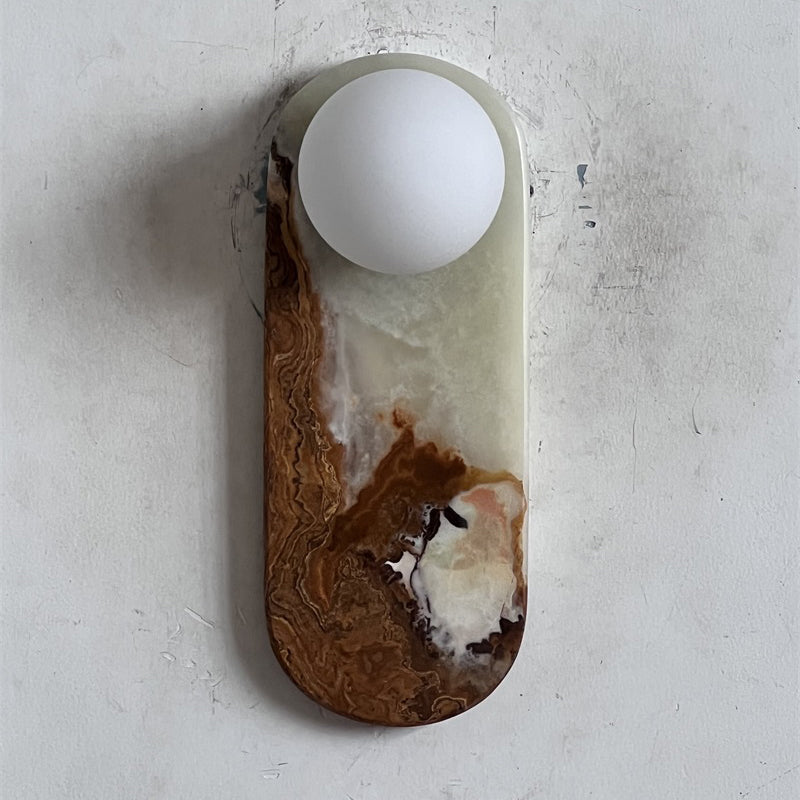 Brunello Wall Onyx Lamp ∅ 3.9″ x H 10.6″