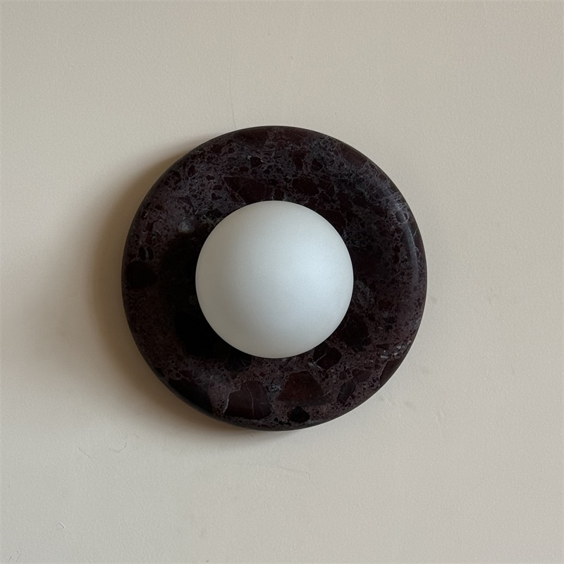 Gelso Deep Purple Red Marble Sconce