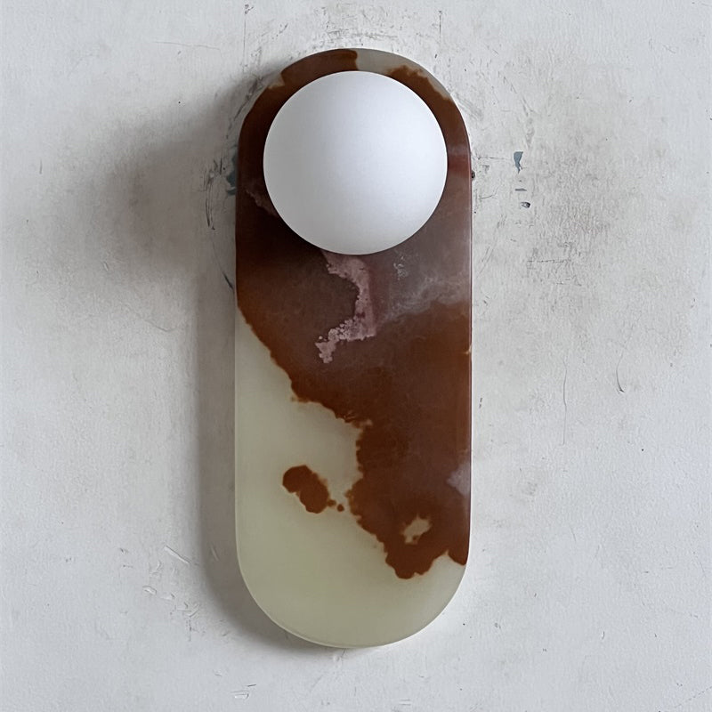 Brunello Wall Onyx Lamp ∅ 3.9″ x H 10.6″