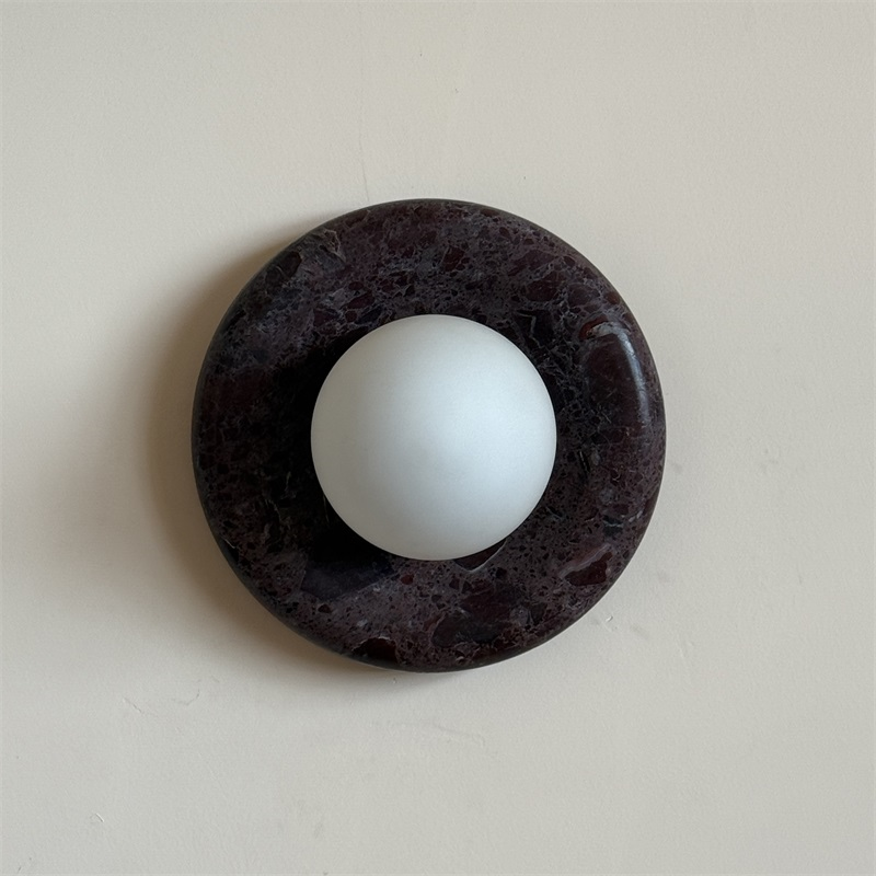 Gelso Deep Purple Red Marble Sconce