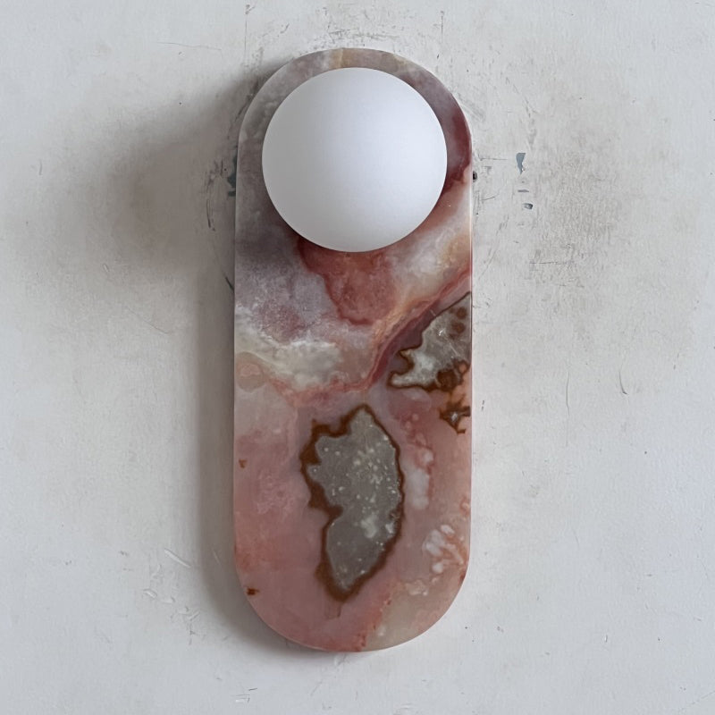 Brunello Wall Onyx Lamp ∅ 3.9″ x H 10.6″