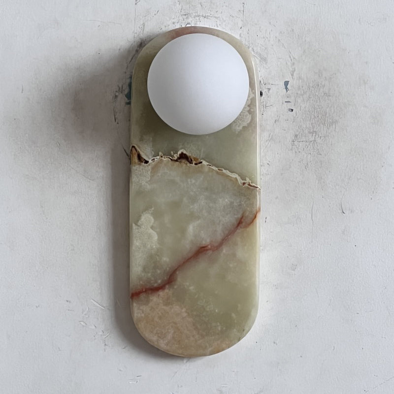 Brunello Wall Onyx Lamp ∅ 3.9″ x H 10.6″
