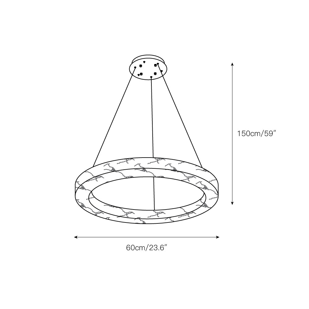 Cassello Alabaster Alabaster Ring Chandelier