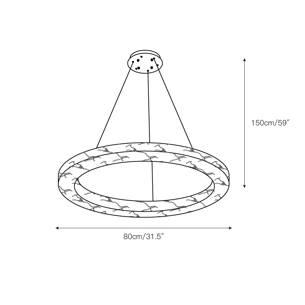 Cassello Alabaster Alabaster Ring Chandelier