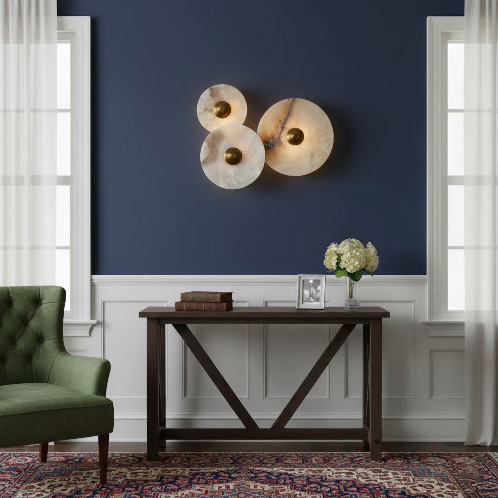 Ugo Combination Marble Alabaster Sconce