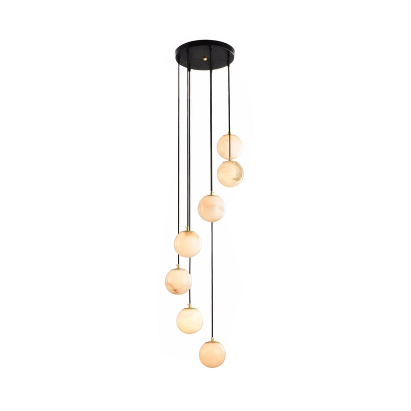 Torsone Alabaster Balls Cluster Chandelier