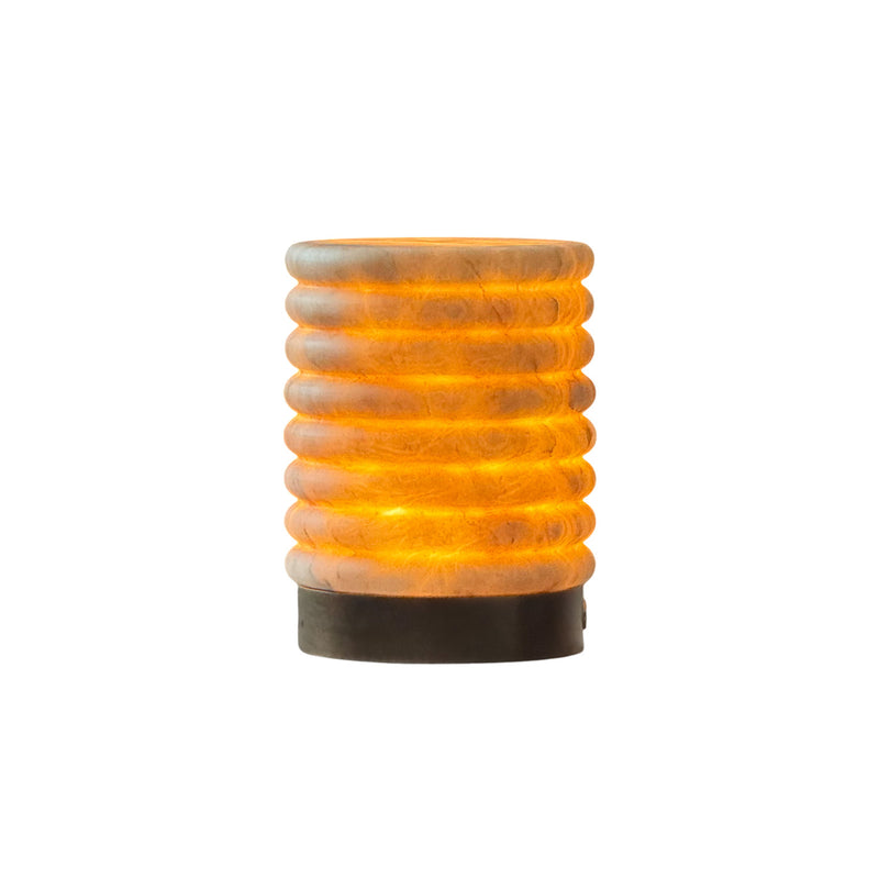 Giovesco Alabaster Striped Table Lamp (Built-in Battery)