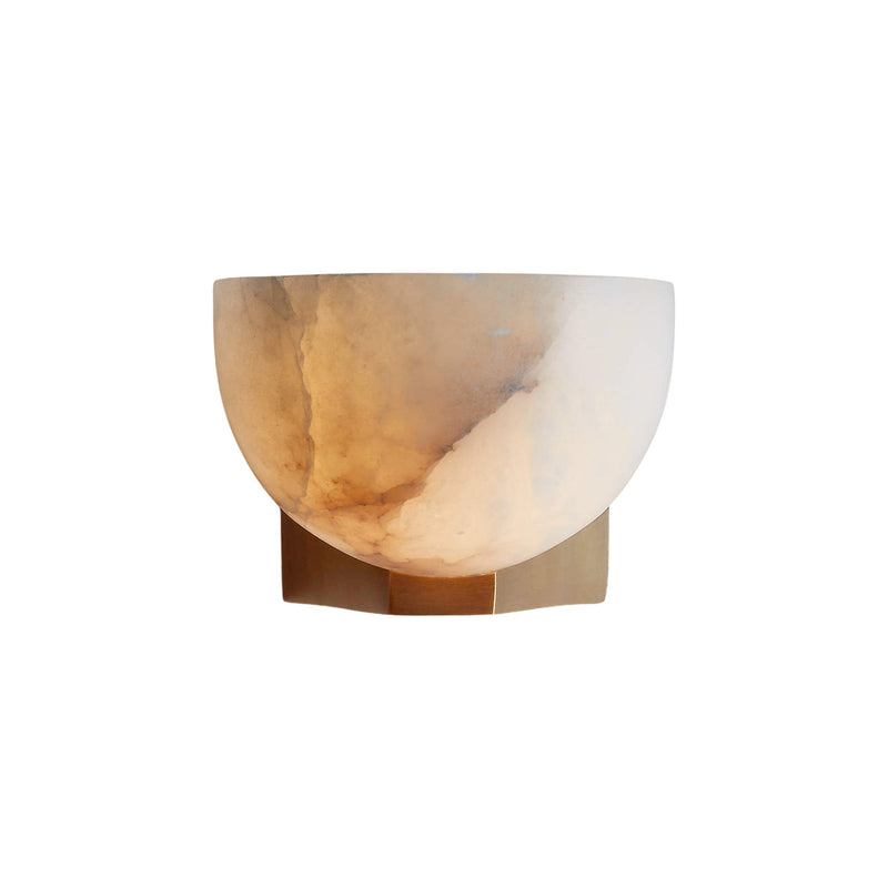 Varnello Alabaster Brass Sconce