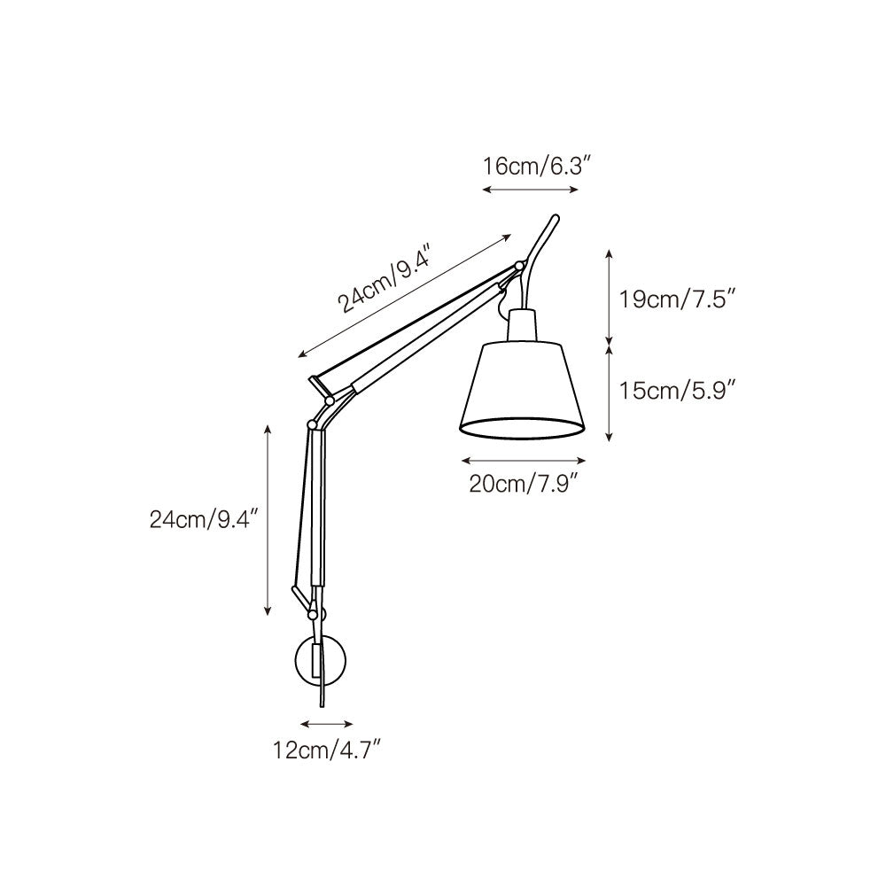 Termoli Plug-in Swing-Arm Wall Lamp