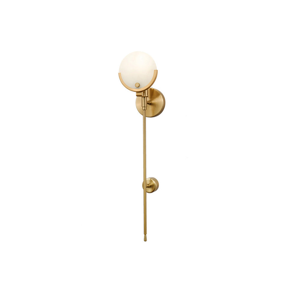 Ireto Alabaster Globe Wall Sconce