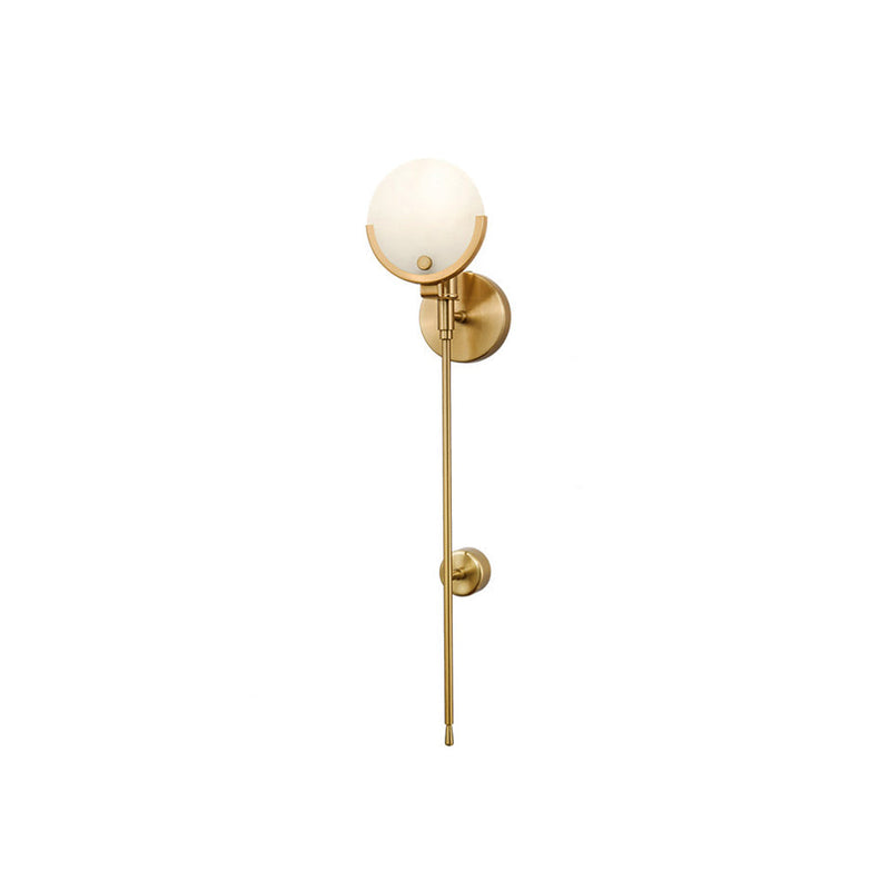 Ireto Alabaster Globe Wall Sconce