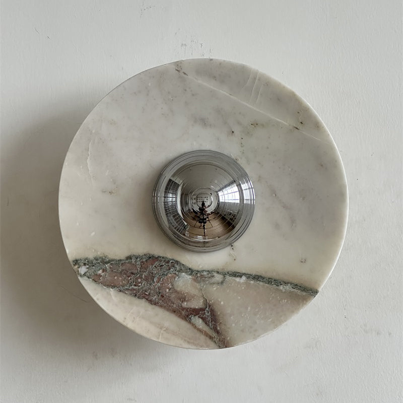 Ugo Marble Round Sconce