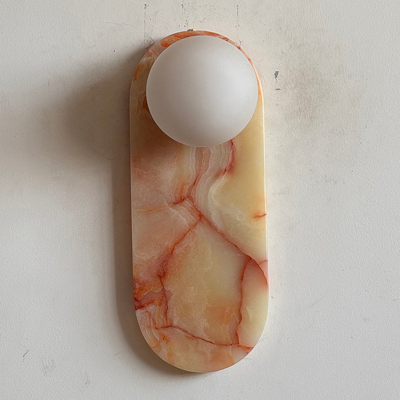 Brunello Cyan Onyx Sconce ∅ 4.7″ x H 12.6″