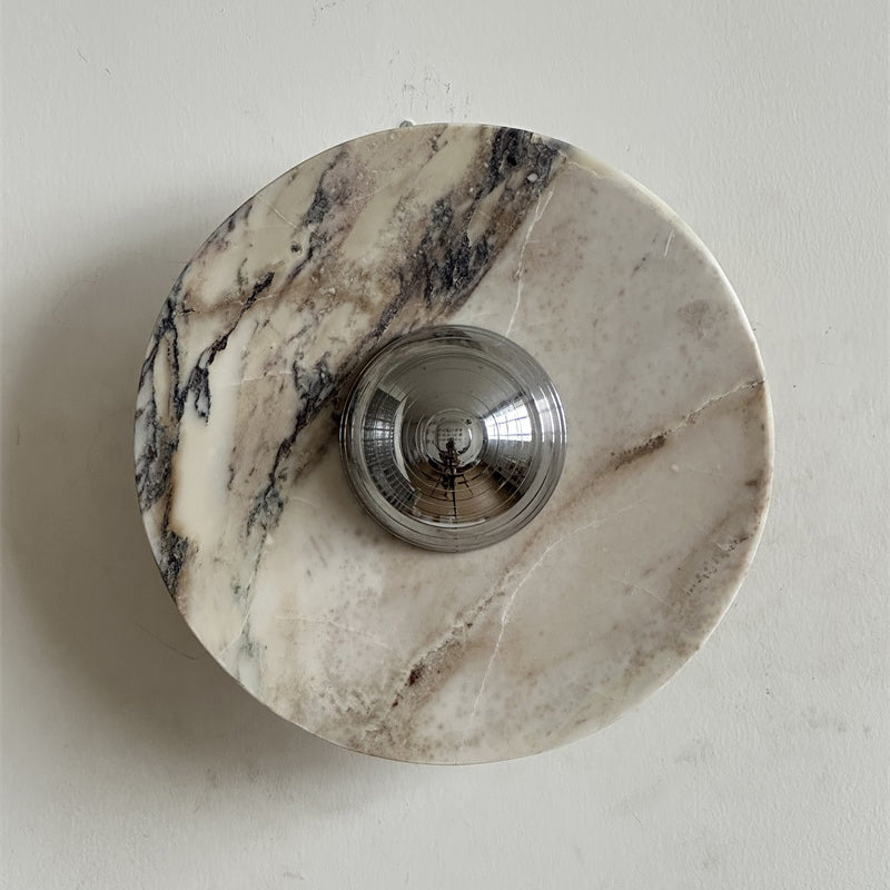 Ugo Marble Round Sconce