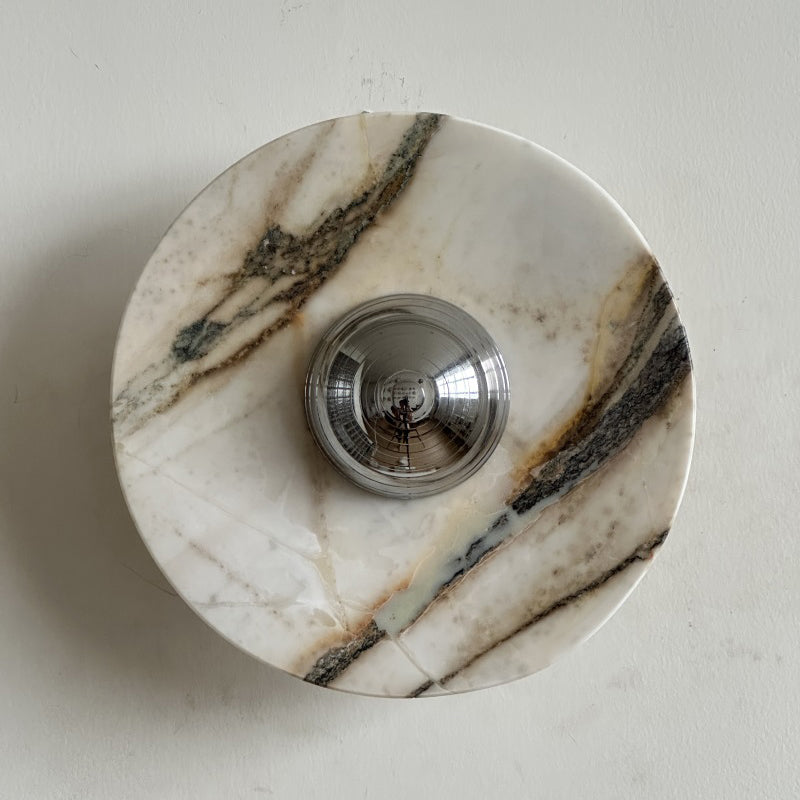 Ugo Marble Round Sconce