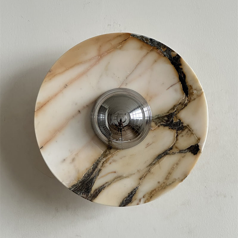 Ugo Marble Round Sconce