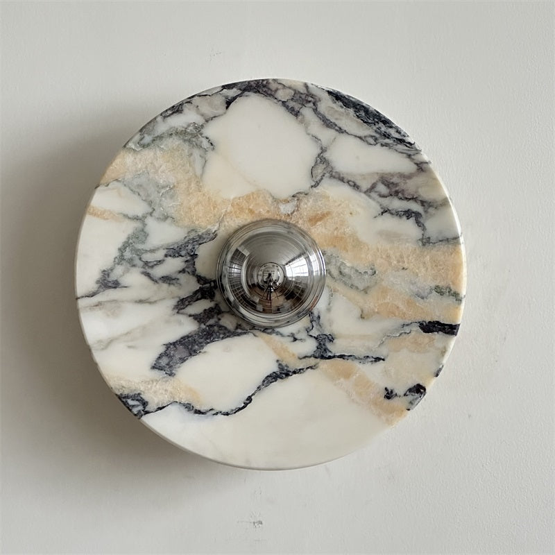 Ugo Marble Round Wall Sconce