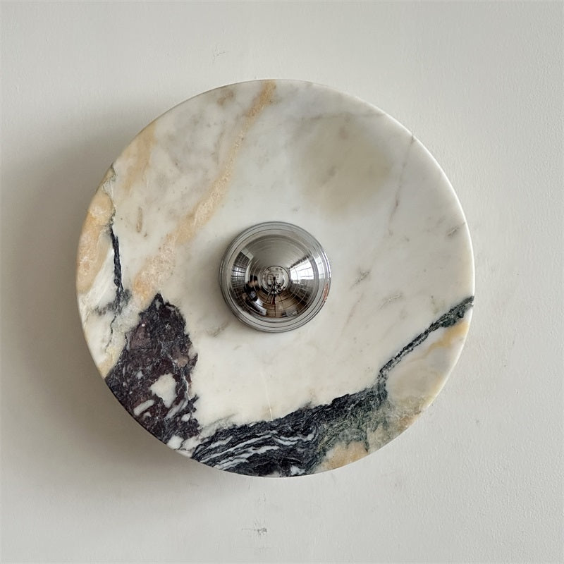 Ugo Marble Round Wall Sconce