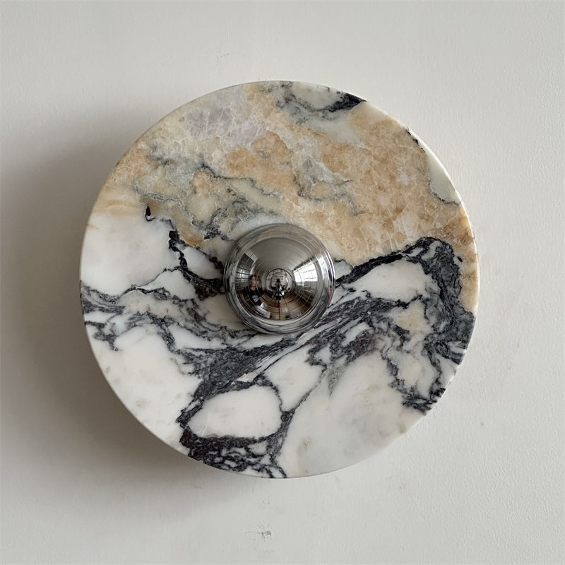 Ugo Marble Round Wall Sconce
