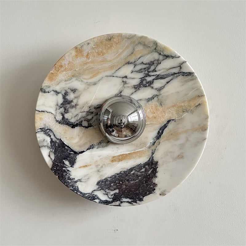 Ugo Marble Round Wall Sconce