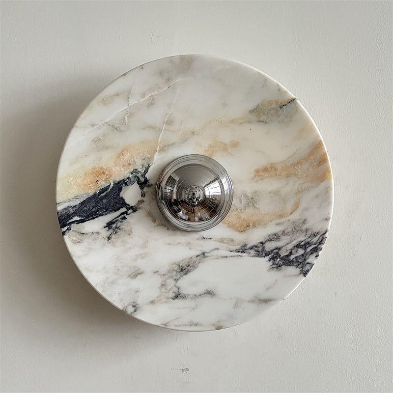 Ugo Marble Round Wall Sconce
