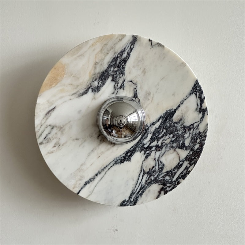 Ugo Marble Round Wall Sconce