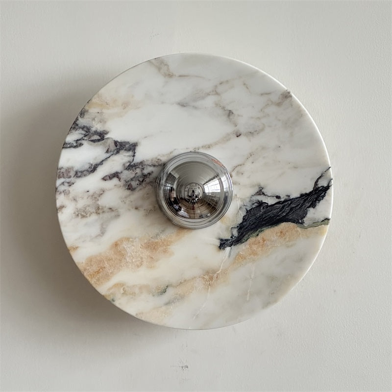 Ugo Marble Round Wall Sconce