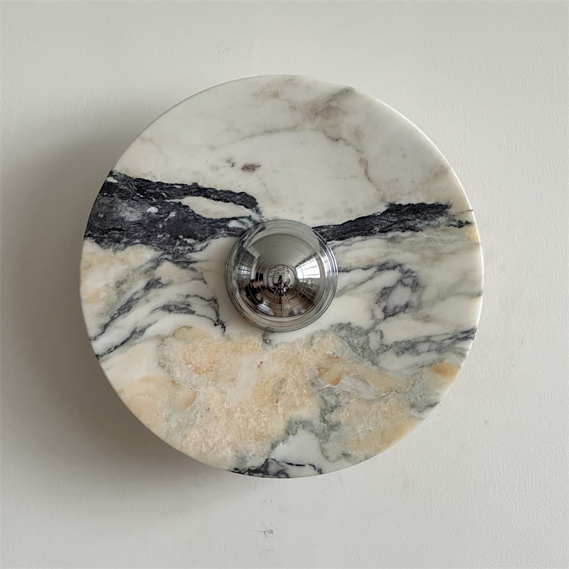 Ugo Marble Round Wall Sconce
