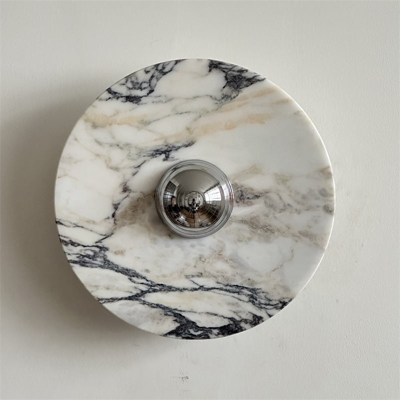 Ugo Marble Round Wall Sconce