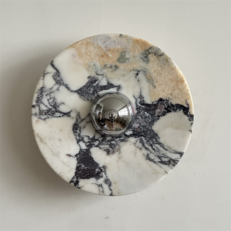 Ugo Marble Round Wall Sconce