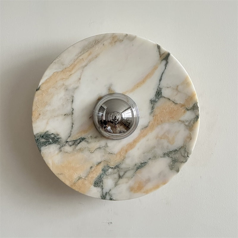 Ugo Marble Round Wall Sconce